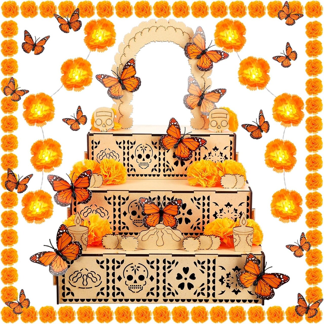 Dia De Los Muertos Decor Day of The Dead Decorations (Multi Color)